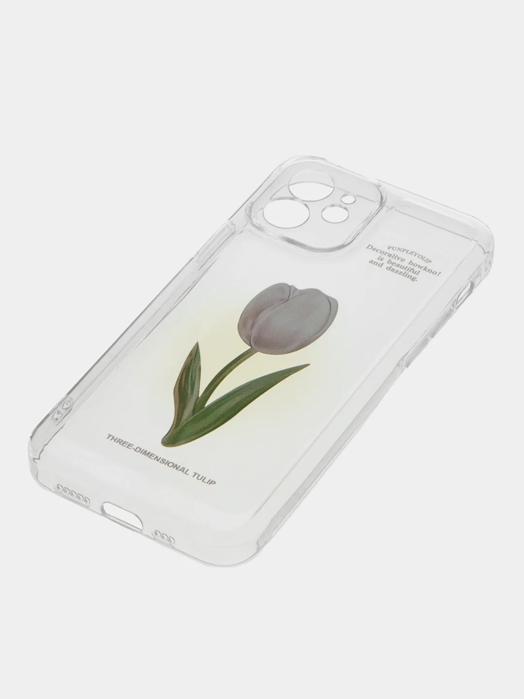 Белый чехол на iPhone 11/15/12/13/14/Pro Max/Plus (Айфон про макс) прозрачный, силиконовый