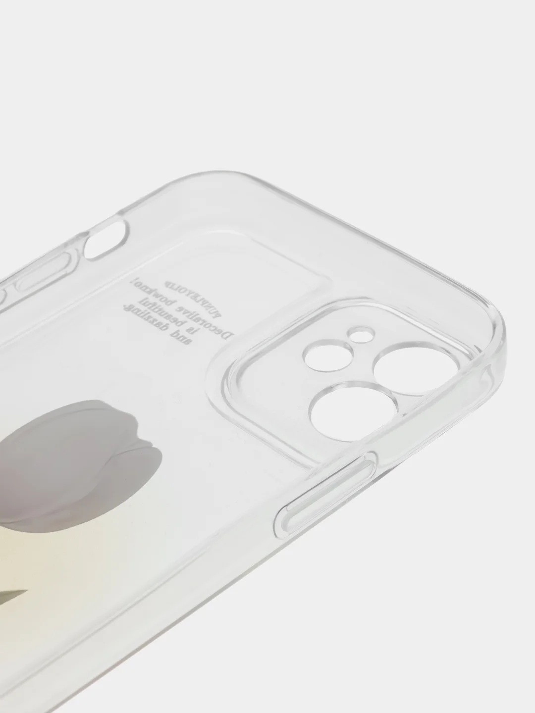 Белый чехол на iPhone 11/15/12/13/14/Pro Max/Plus (Айфон про макс) прозрачный, силиконовый