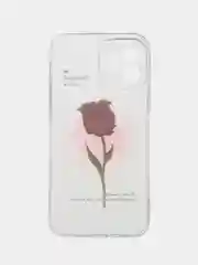 Белый чехол на iPhone 11/15/12/13/14/Pro Max/Plus (Айфон про макс) прозрачный, силиконовый