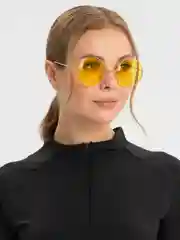 Желтый очки солнцезащитные MIRSEE женские / круглые очки / цветные