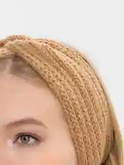 Карамельный повязка на голову вязаная