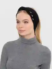 Фиолетовый повязка на голову женская / вязаная повязка/ чалма