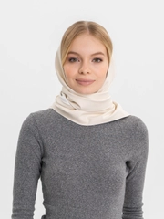 Косынка кожаная двусторонняя,  платок женский из экокожи
