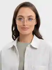 Розовый округлые антибликовые декоративные очки