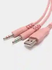 Розовый игровые наушники G60 USB 7.1 jack 3.5 мм, наушники для компьютера, PS4, PS5, Xbox