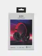 Алый наушники беспроводные B39, складные, RGB-подсветка, Bluetooth 5.0, встроенный MP3 microSD