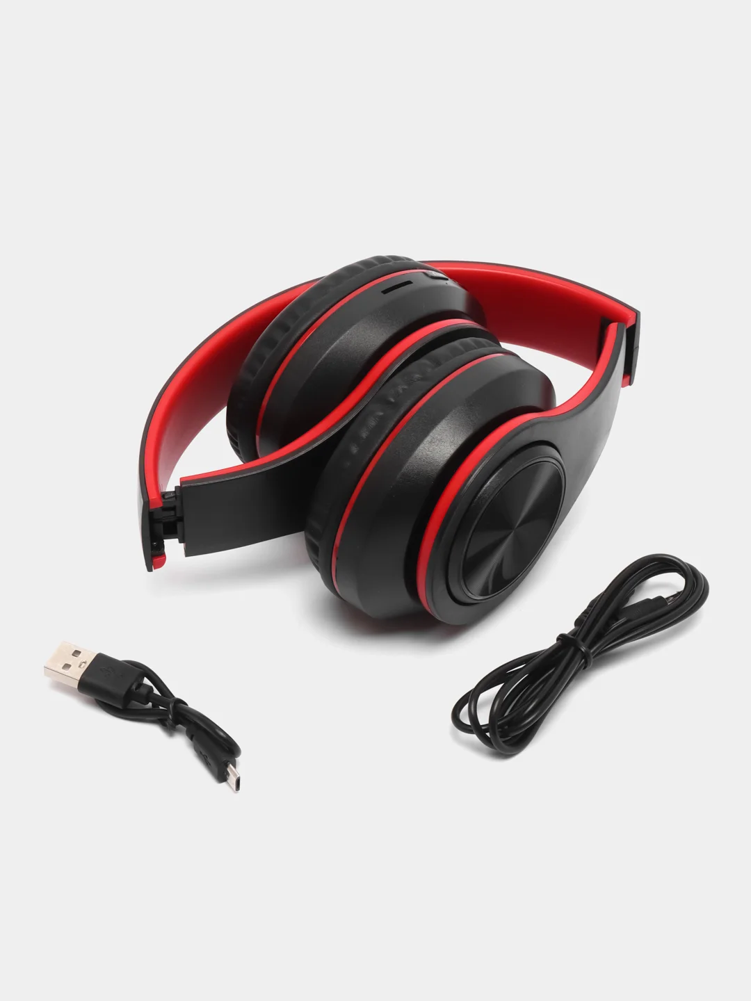 Алый наушники беспроводные B39, складные, RGB-подсветка, Bluetooth 5.0, встроенный MP3 microSD