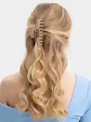 Хаки заколка-краб для волос, 11 см