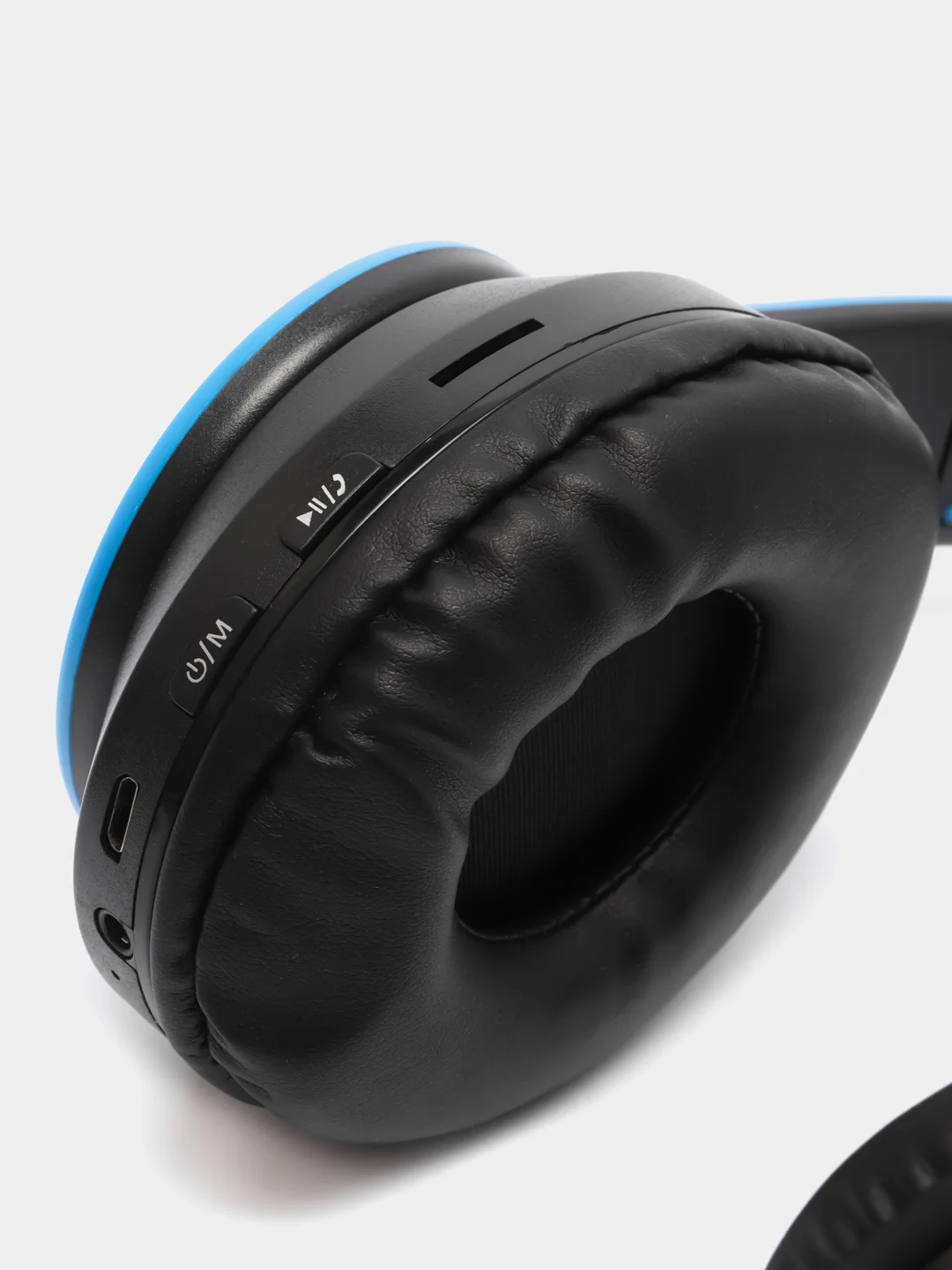 Синий наушники беспроводные B39, складные, RGB-подсветка, Bluetooth 5.0, встроенный MP3 microSD