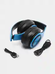 Синий наушники беспроводные B39, складные, RGB-подсветка, Bluetooth 5.0, встроенный MP3 microSD