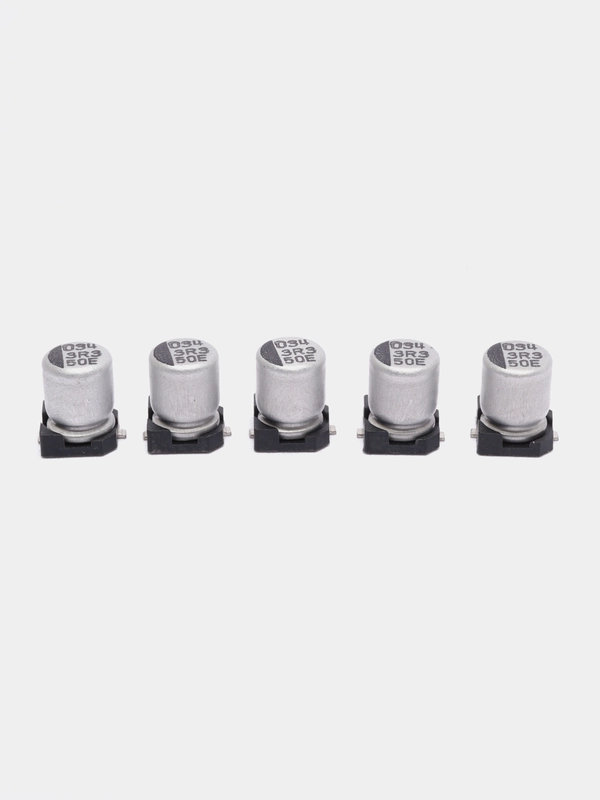 Конденсатор 3.3uF 50V, 4 х 5,4, 85*C, 5 штук