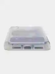 Серебряный силиконовый чехол с жидкими блестками для iPhone X/Xs