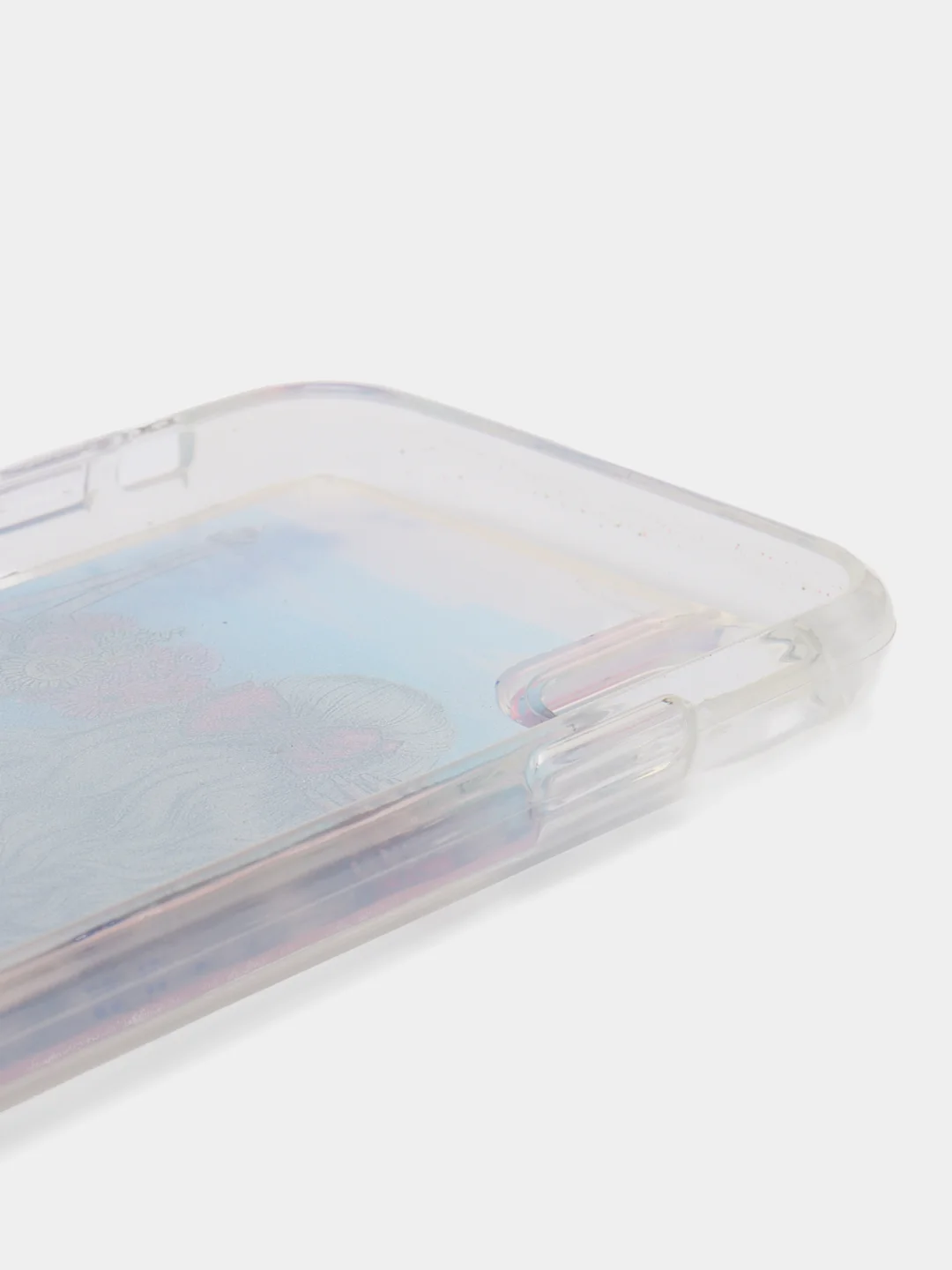 Серебряный силиконовый чехол с жидкими блестками для iPhone X/Xs
