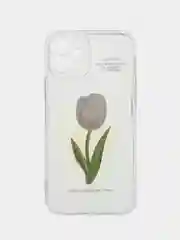 Белый чехол на iPhone 11/15/12/13/14/Pro Max/Plus (Айфон про макс) прозрачный, силиконовый