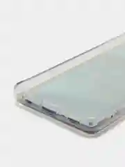 Синий силиконовый чехол с жидкими блестками для Samsung A41