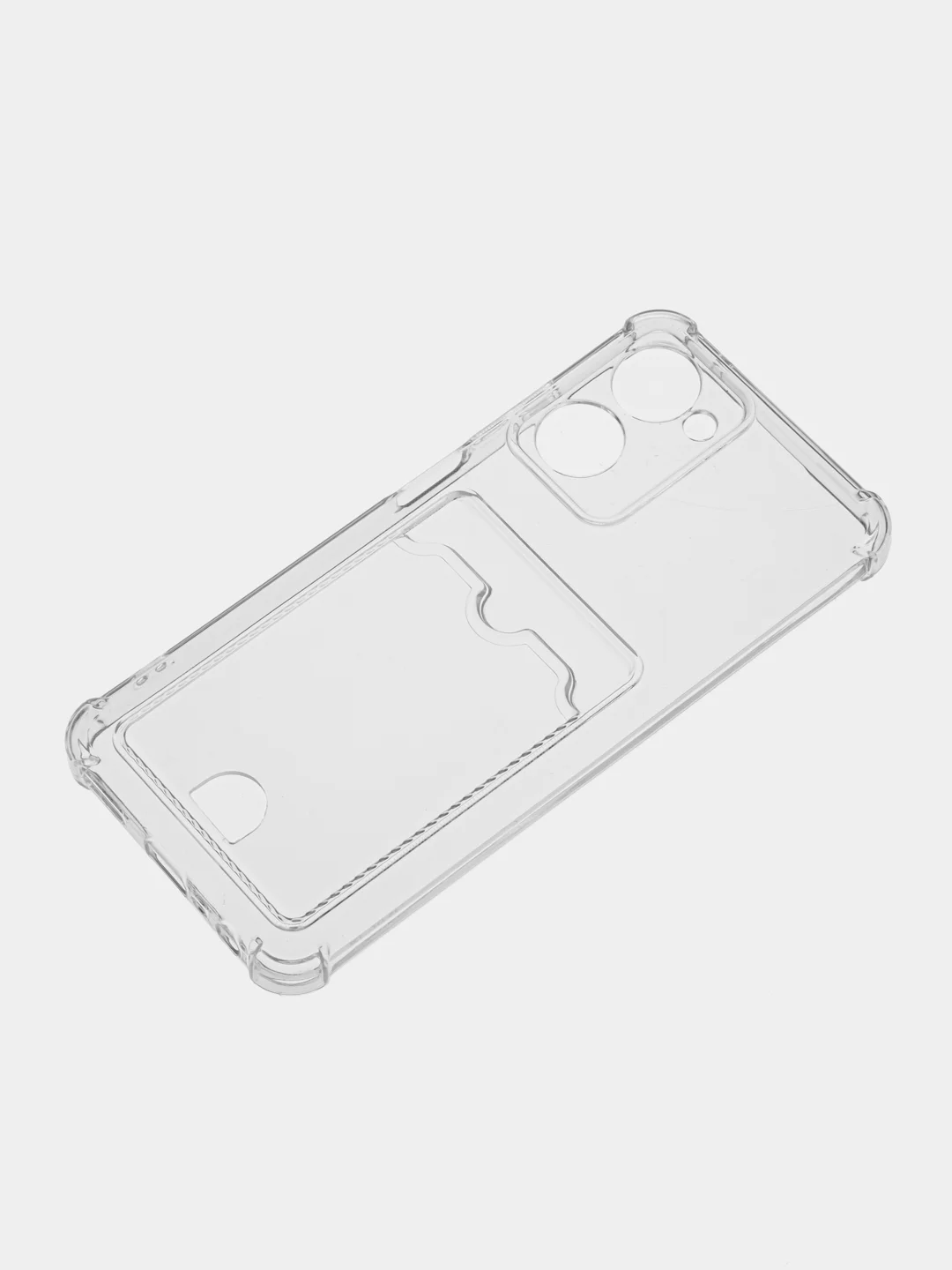 Чехол прозрачный для Realme C30, C31, C35, 10 4g, с визитницей-карманом для карт