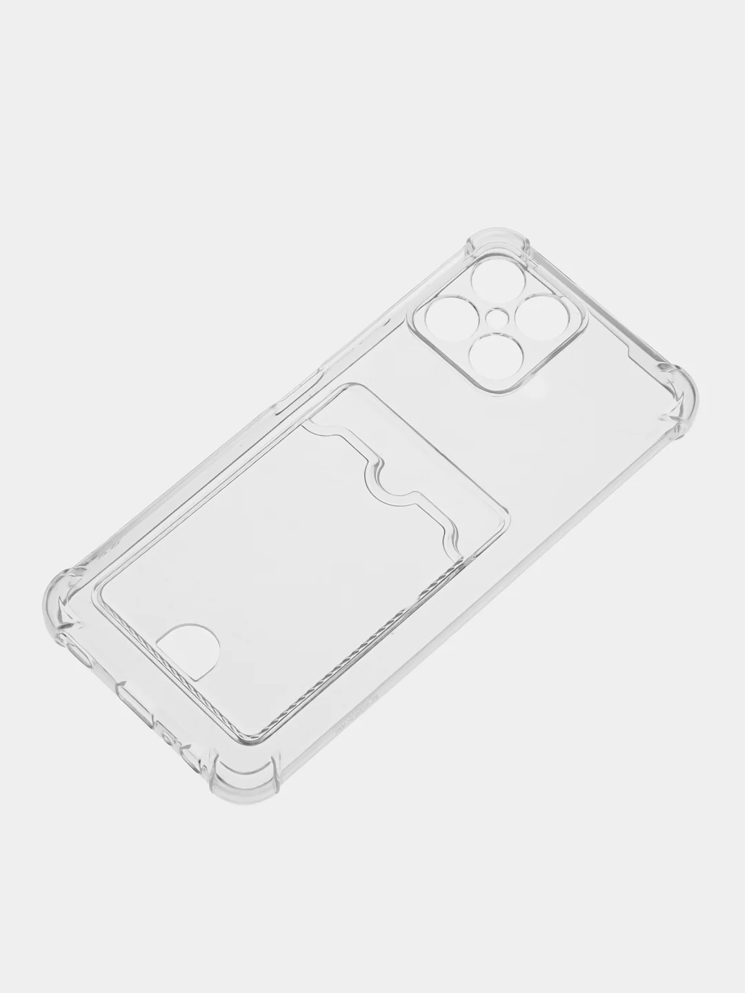 Чехол прозрачный для Huawei Honor x6, x7, x7a, x8a, x9a, с визитницей, карманом для карт