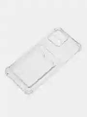 Чехол прозрачный для Huawei Honor x6, x7, x7a, x8a, x9a, с визитницей, карманом для карт