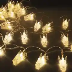 Белый электрогирлянда интерьерная для фотографий  "Прищепки"  3 м, 20 LED