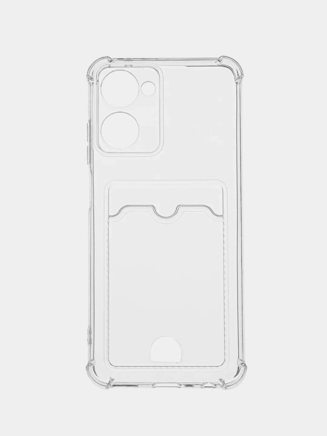 Чехол прозрачный для Realme C30, C31, C35, 10 4g, с визитницей-карманом для карт