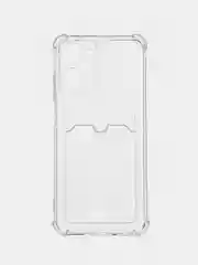 Чехол прозрачный для Realme C30, C31, C35, 10 4g, с визитницей-карманом для карт