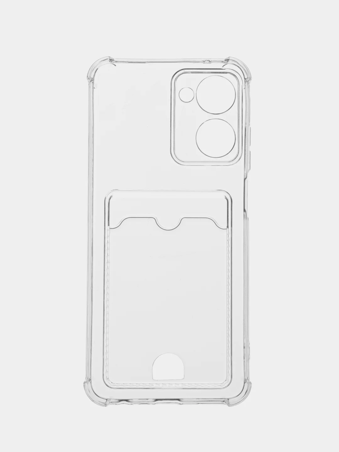 Чехол прозрачный для Realme C30, C31, C35, 10 4g, с визитницей-карманом для карт
