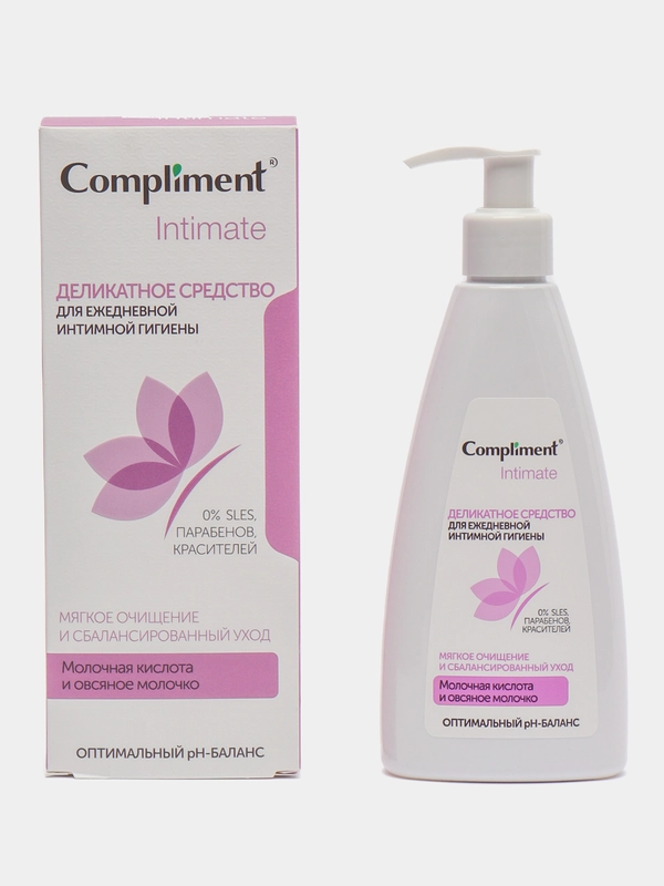 Compliment intimate средство для ежедневной интимной гигиены, деликатное, 250 мл