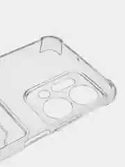 Чехол прозрачный для Huawei Honor x6, x7, x7a, x8a, x9a, с визитницей, карманом для карт