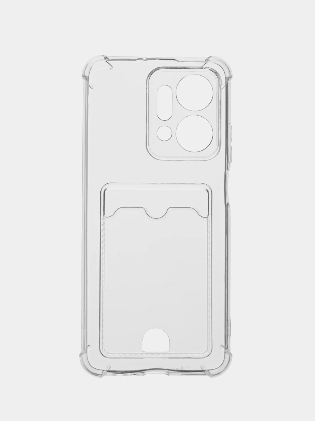Чехол прозрачный для Huawei Honor x6, x7, x7a, x8a, x9a, с визитницей, карманом для карт