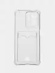Чехол прозрачный для Huawei Honor x6, x7, x7a, x8a, x9a, с визитницей, карманом для карт