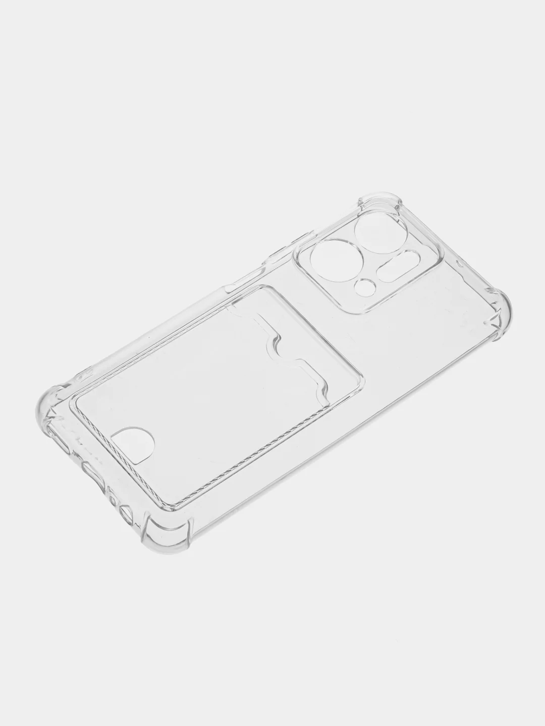 Чехол прозрачный для Huawei Honor x6, x7, x7a, x8a, x9a, с визитницей, карманом для карт