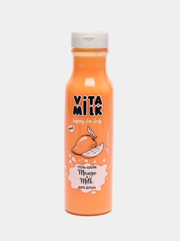Гель-шейк VitaMilk, для душа, Манго и молоко, 350 мл