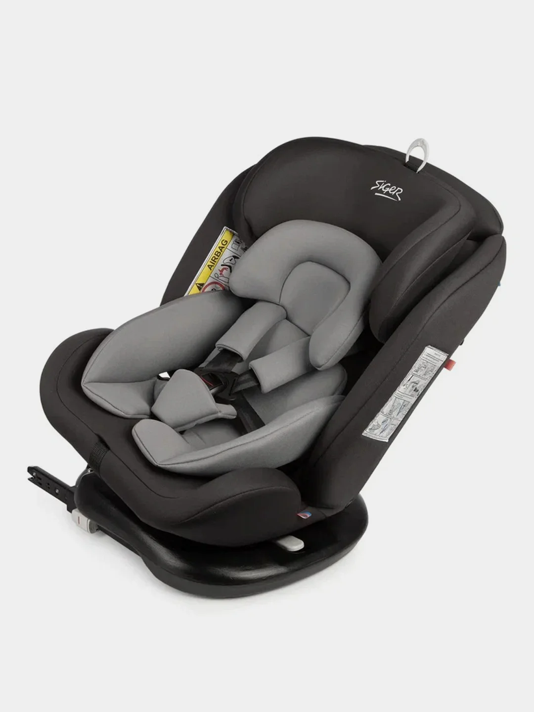 Тёмно-серый автокресло Siger Престиж Isofix гр.0+/I/II/III