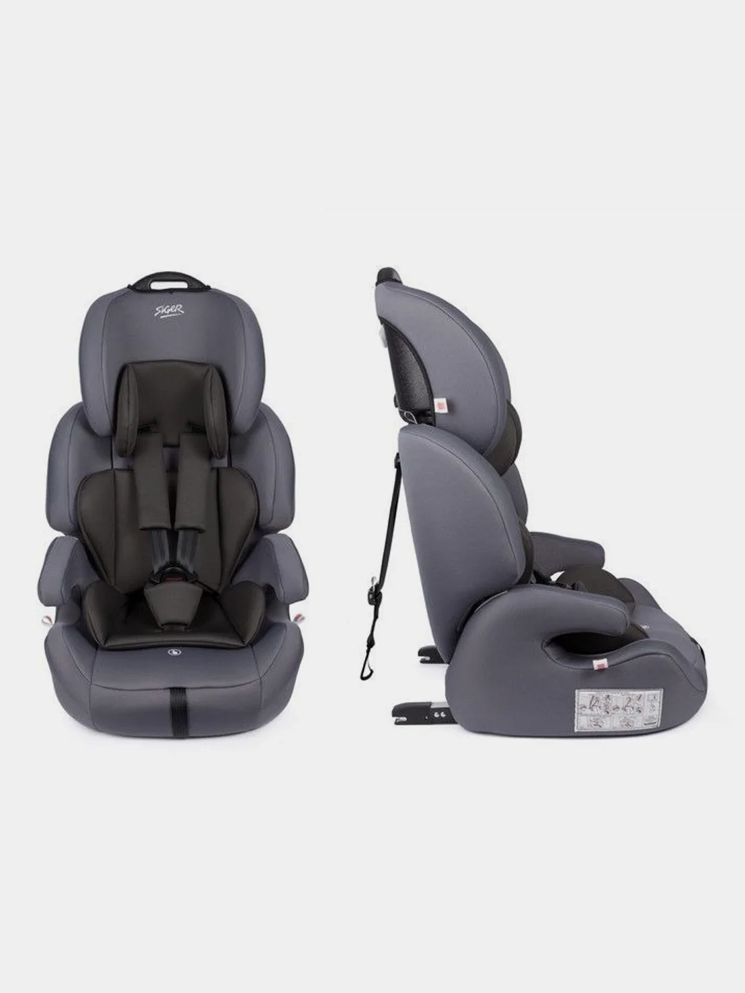 Тёмно-серый автокресло Siger Стар Isofix Lux гр.I/II/III