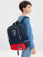 Рюкзак школьный Brauberg Star, 1 отделение, 5 карманов, Brave lion, синий, 270669