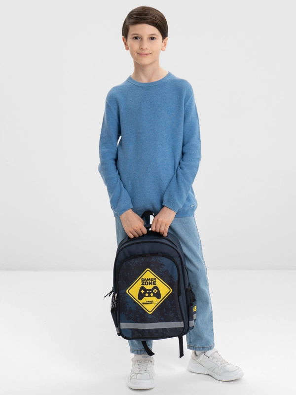 Рюкзак школьный для мальчика Пифагор School, 1 отделение, 3 кармана, Game zone, 271407