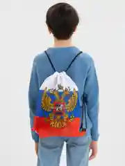 Сумка-мешок на завязках Триколор Рф, с гербом Рф, 32х42 см, Brauberg/staff, 228328