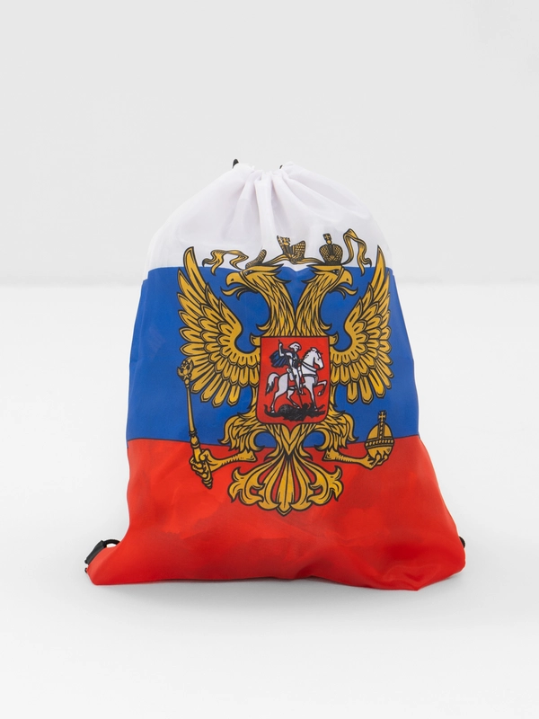Сумка-мешок на завязках Триколор Рф, с гербом Рф, 32х42 см, Brauberg/staff, 228328