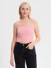 Розовый топ однотонный