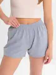 Серый меланж шорты женские