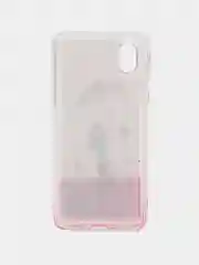 Розовый переливающийся чехол с блестками и водой для Samsung Galaxy А01core