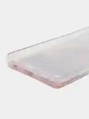 Тёмно-розовый силиконовый чехол с жидкими блестками для Samsung A41