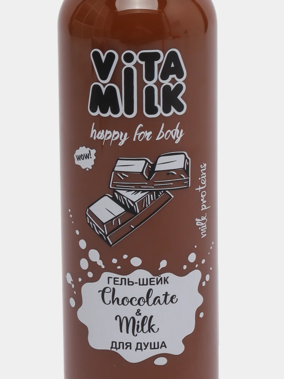 Гель-шейк VitaMilk, для душа, Шоколад и молоко, 350 мл
