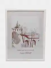 Белый фоторамка 30 х 40 А3 сосна, С14