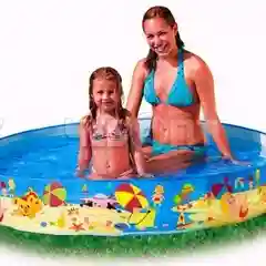 Бассейн с плоским бортом Пляж, 152*25 см, Intex