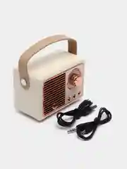 Портативная беспроводная мини колонка в стиле ретро Bluetooth, динамик FM радио, приемник