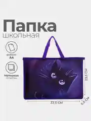 Сумка для папок с ручками, детская, пластиковая, А4