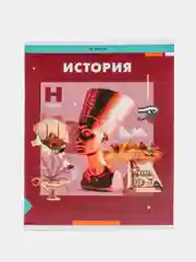Коричневый тетрадь предметная "Пять в квадрате"