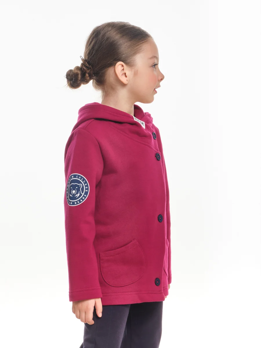 Марсала толстовка с капюшоном Mini Maxi, для девочки