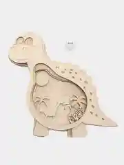 Многослойная деревянная раскраска, 3D раскраска Динозавр из дерева